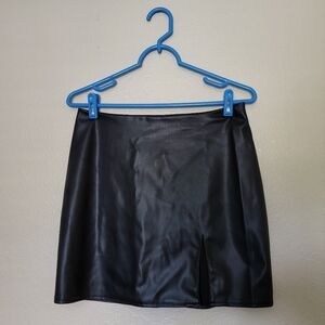Charlotte Russe Black "Leather" Mini Skirt